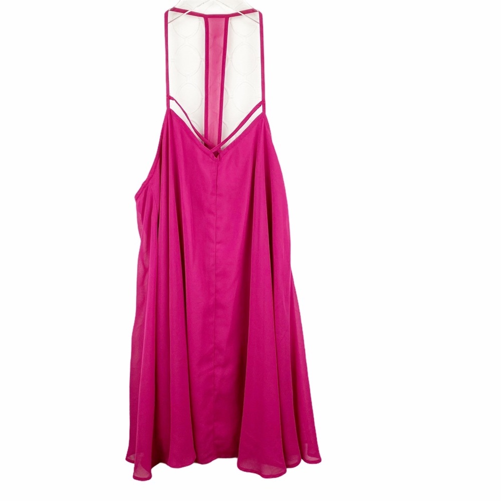 Tobi Magenta Pink Sheer Flowy Tank Cami Top S